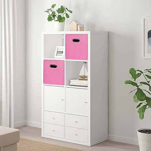 Black Foldable Storage Cubes Bins, Fabric Storage Box Cubes Organizer Baskets - Image 5