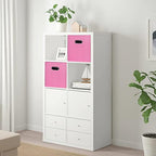 Black Foldable Storage Cubes Bins, Fabric Storage Box Cubes Organizer Baskets - Image 5