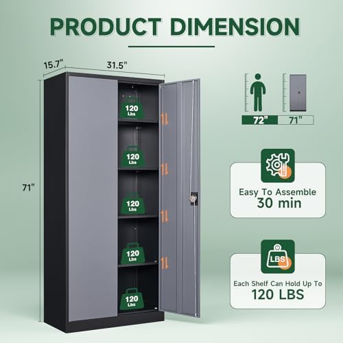 Letaya Metal Garage Storage Cabinets - Image 3