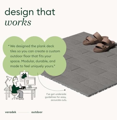 Veradek Outdoor Flooring Series Deck Tiles | Durable Interlocking Deck Tiles - Image 3