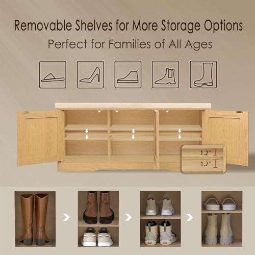 DINZI LVJ Shoe Storage Bench - Image 4
