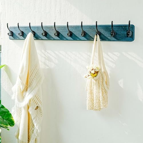 Dseap Coat Rack Wall: 38-1/4" Long, Heavy-Duty, 10-Double-Hooks Wooden Wall - Image 5