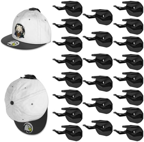 22 Pack Adhesive Hat Hooks for Wall, Super Strong Hat Rack for Baseball Caps by Niunuerga