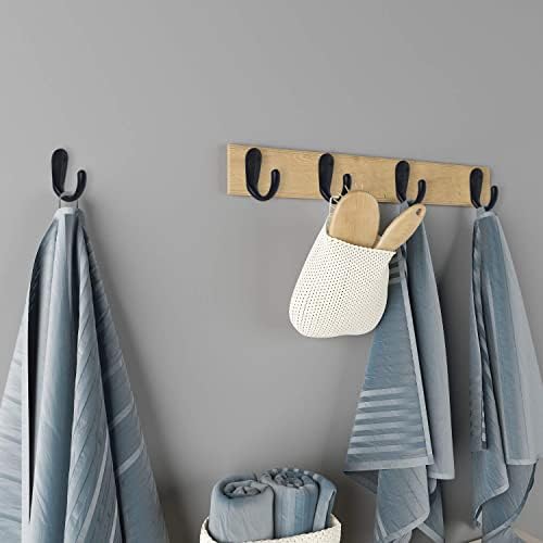 IBosins 20PCS Coat Hooks Wall Mounted Black Single Prong Robe Hook - Image 6