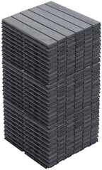 30 PCS Light Gray Acacia Wood Interlocking Deck Tiles by Unknown