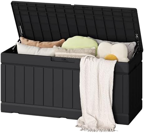 Flamaker Outdoor Storage Box 80 Gallon Resin Waterproof Deck Box by Flamaker