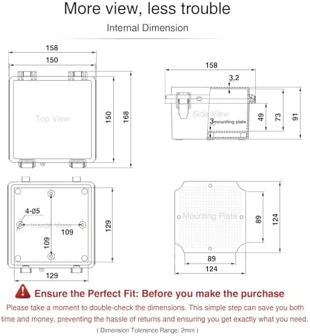 QILIPSU Waterproof Junction Box IP67 Outdoor Plastic Electrical Project - Image 6
