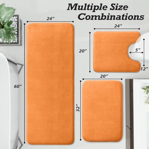 HUXMEYSON Bathroom Rugs Sets 3 Piece, Non-Slip & Quick Dry Bath Mat Set - Image 2