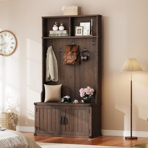 Takywep Extra Large 40" Entryway Hall Tree - Image 5