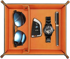 SITHON Valet Tray Desktop Storage Organizer, Removable 2 Compartments Catchall by SITHON