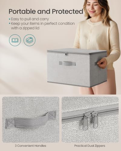 SONGMICS Set of 3 Storage Bins - Image 3