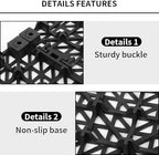 FAHKNS 12 PCS Interlocking Drainage Mat, 12“x12” Drainage Tiles Interlocking - Image 6