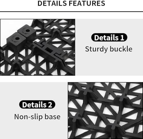 FAHKNS 12 PCS Interlocking Drainage Mat, 12“x12” Drainage Tiles Interlocking - Image 6