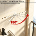 Wall Mounted Clothes Hanger Rack, Foldable Space Saving Laundry Rack - Image 2