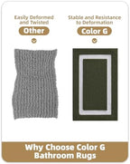 Color&Geometry Green Bathroom Rugs 36x24, Extra Soft Absorbent Microfiber Bath - Image 7