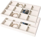 Coward 2PC Stackable 12 Grids Jewelry Organizer Tray Bracelet Display Stand by FocusOnJewelryDisplay15yrs
