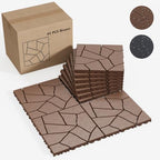 44 Pack Plastic Interlocking Patio Deck Tiles Waterproof All Weather - Image 6