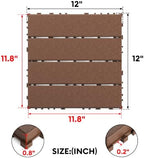 44 Pack Interlocking Deck Tiles, Plastic Patio Flooring（Stripe） - Image 6