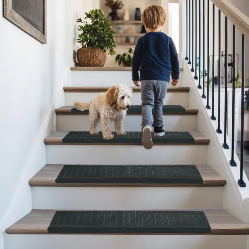 Stair Treads — 4 Pack 10x30 inch Summit Grip Rubber Stair Mats - Image 2