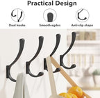 Coat Hooks Wall Mounted, Heavy Duty Hooks Hanging Towel - Image 4