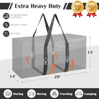 12 Pack Moving Bags with Full-Open Side Zipper, Extra Large 93L Heavy Duty - Image 2