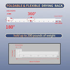 wall Mounted Clothes Drying Folding Hanger Rack - Image 7