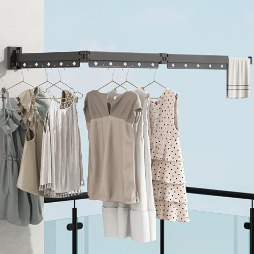 wall Mounted Clothes Drying Folding Hanger Rack - Image 2