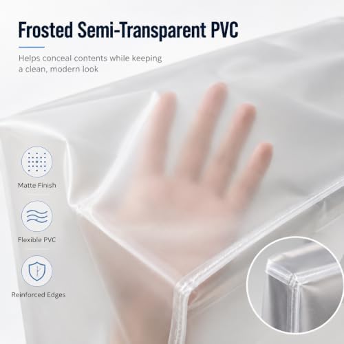Custom Frosted PVC Dust Cover, Made to Size, Zipper Drawstring - Image 7