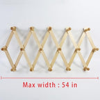 AMAPON Accordion Wall Hanger Expandable Coat Hat Rack 16 Peg Hook Mug Cap - Image 5