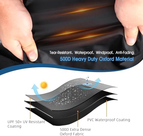 Outdoor Fire Pit Cover Rectangular Waterproof-48x36x24inch - Image 3