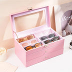 ProCase 3-Layer Sunglasses Storage Organizer -Pink - Image 2