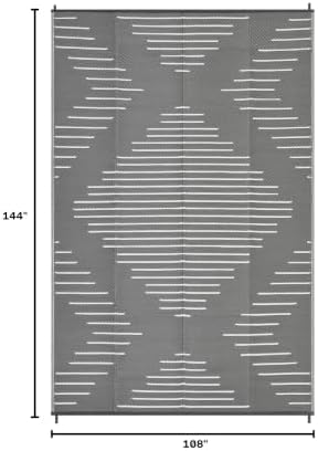 Garvee Waterproof Outdoor 9x12 Plastic Reversible Rug - Image 2