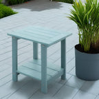 Meluvici Double Adirondack Side Table Weather Resistant, Outdoor Rectangular - Image 2