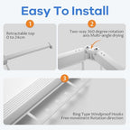 Foldable Wall Mounted Laundry Drying Rack, 3 Fold Retractable Clothes Drying - Image 4