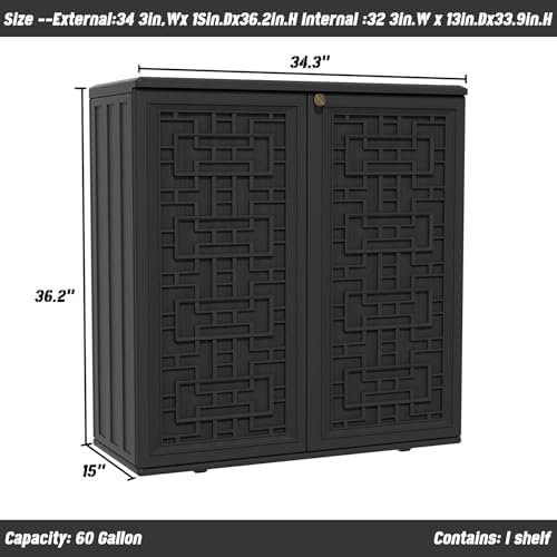 Mrosaa Outdoor Storage Cabinet Waterproof - Image 5