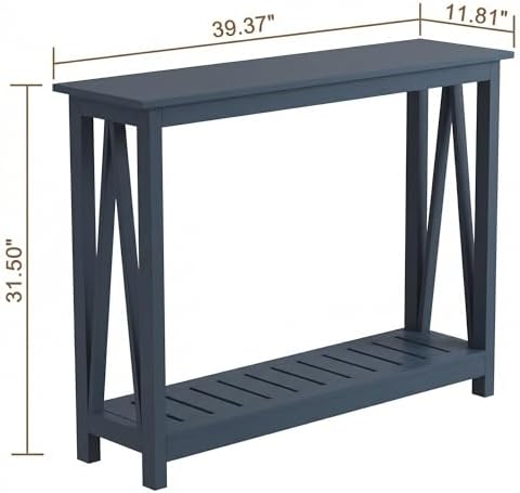 ChooChoo Farmhouse Console Table, Narrow Sofa Table - Image 2