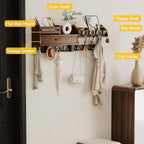 Solid Wood Wall Mounted Coat Rack - Image 4