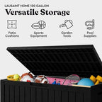 LAUSAINT HOME 120 Gallon Resin Deck Box, Package Delivery Box - Image 4