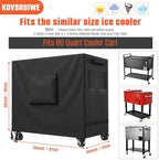 80 Quart Patio Cooler Cart Cover Waterproof - Image 2