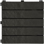 EcoTrend 24-Pack 12”x12” Interlocking Deck Floor Tiles, Slate Black – Rubber & by TierraVerde