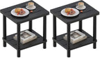 LEJANEOYE Outdoor Side Table, 2-Tier Small Outdoor Table by LEJANEOYE