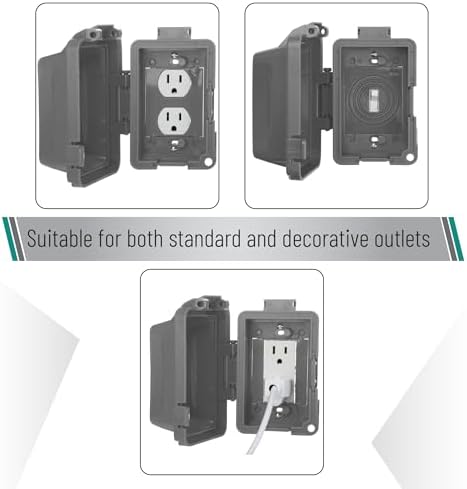 Bates- Weatherproof Electrical Outlet Cover, Outdoor Plug Cover - Image 2