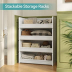 FOUCSSOMEI Closet Organizer and Storage, 4 Tier Stackable Storage Organizer - Image 4
