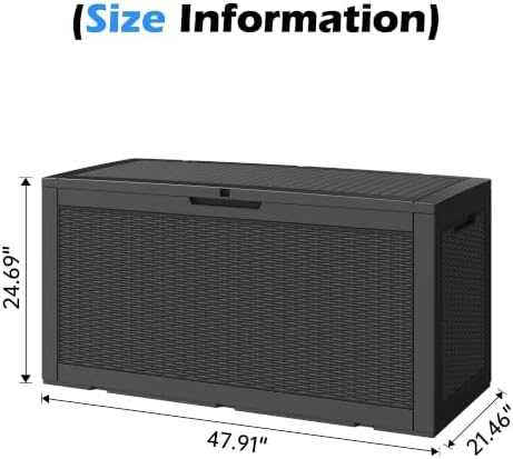 Outdoor Storage Box Waterproof, 100 Gallon Deck Box - Image 2