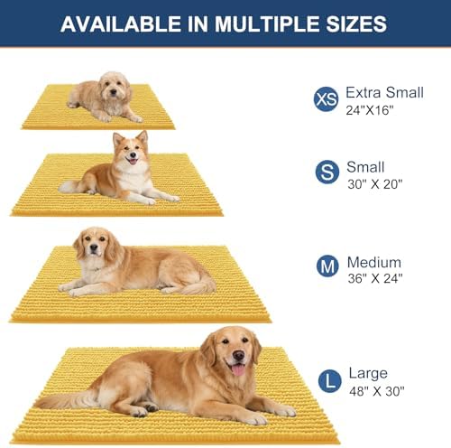 OLANLY Dog Door Mat for Muddy Paws 44x24, Extra Absorbent Chenille Mud Mat - Image 2