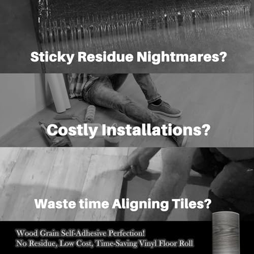 Woodgrain Vinyl Floor Roll, 11.8" x 394", Quick‑Apply Peel & Stick - Image 5