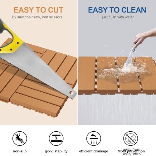 Goovilla Plastic Interlocking Deck Tiles, 27 Pack - Image 4