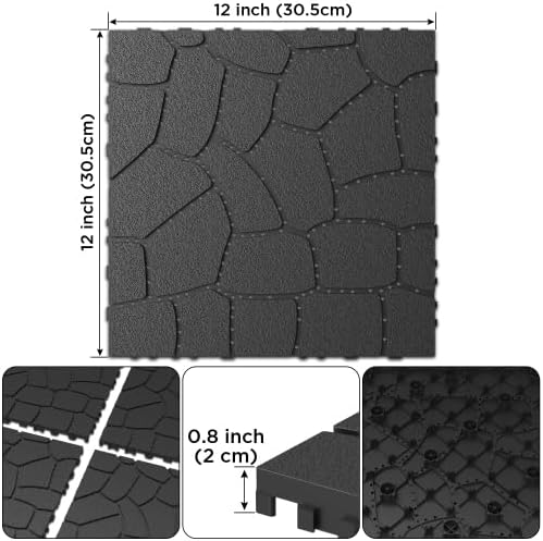 Plastic Interlocking Deck Tiles, 44 Pack, Poolside Balcony, and Backyard - Image 2