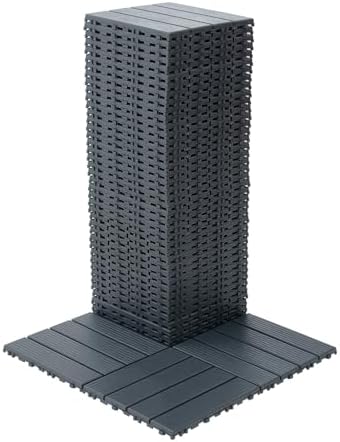 Plastic Interlocking Deck Tiles, 12 x 12 '' PP Resin, Non-Slip Drainage Holes - Image 6