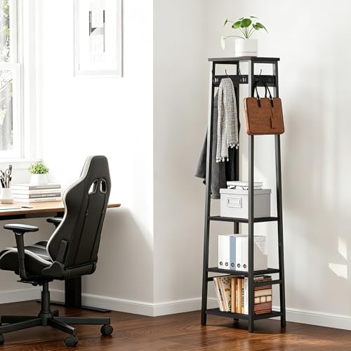 Coat Rack Freestanding with 3 Shelves and 7 Hooks - Image 7